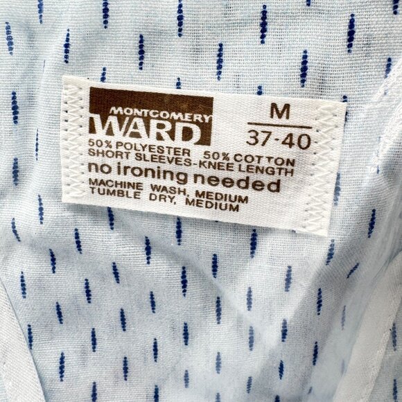 Mens Short Sleeve Knee-Length Lined Pattern Pajamas Size M New Old Stock Vtg - Picture 5 of 6